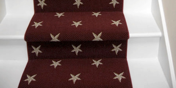 Stairway runner with carpet binding